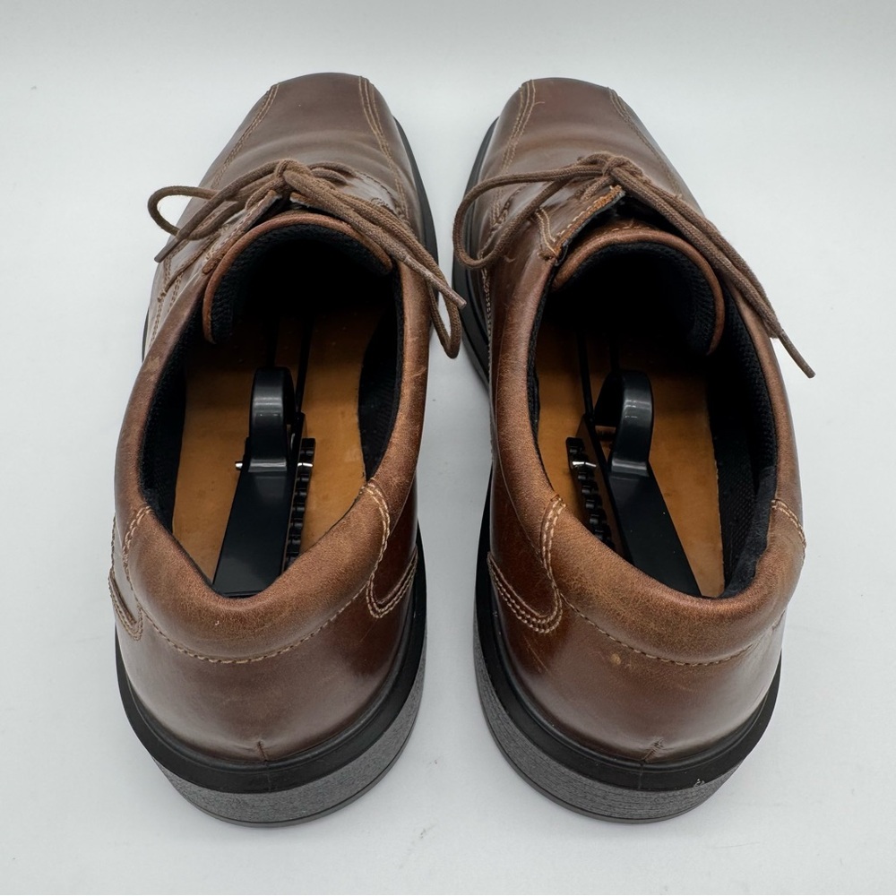 ecco Brown Leather Derby Shoe Size 45/11-11.5 - Picture 6 of 13